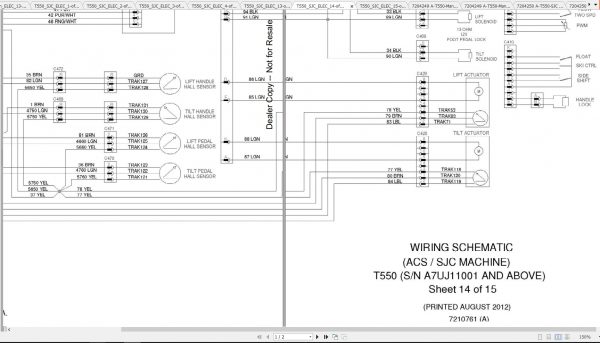 Bobcat Loader T550 Hydraulic Electrical Schematic 2