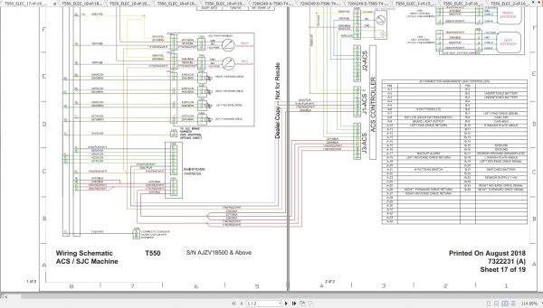 Bobcat Loader T595 Hydraulic Electrical Schematic 1