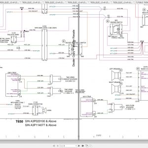 Bobcat Loader T650 Hydraulic Electrical Schematic 1