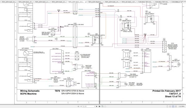 Bobcat Loader T870 Hydraulic Electrical Schematic 1