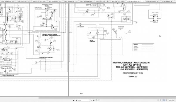 Bobcat Loader T870 Hydraulic Electrical Schematic 2