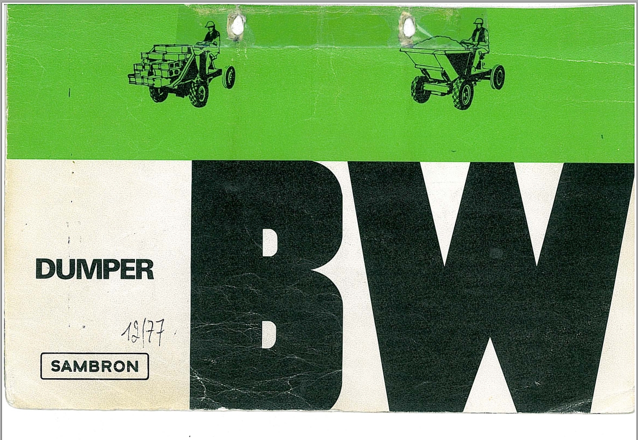 Bobcat Sambron Dumper BW 1277 Spare Parts Catalog 1QuCW