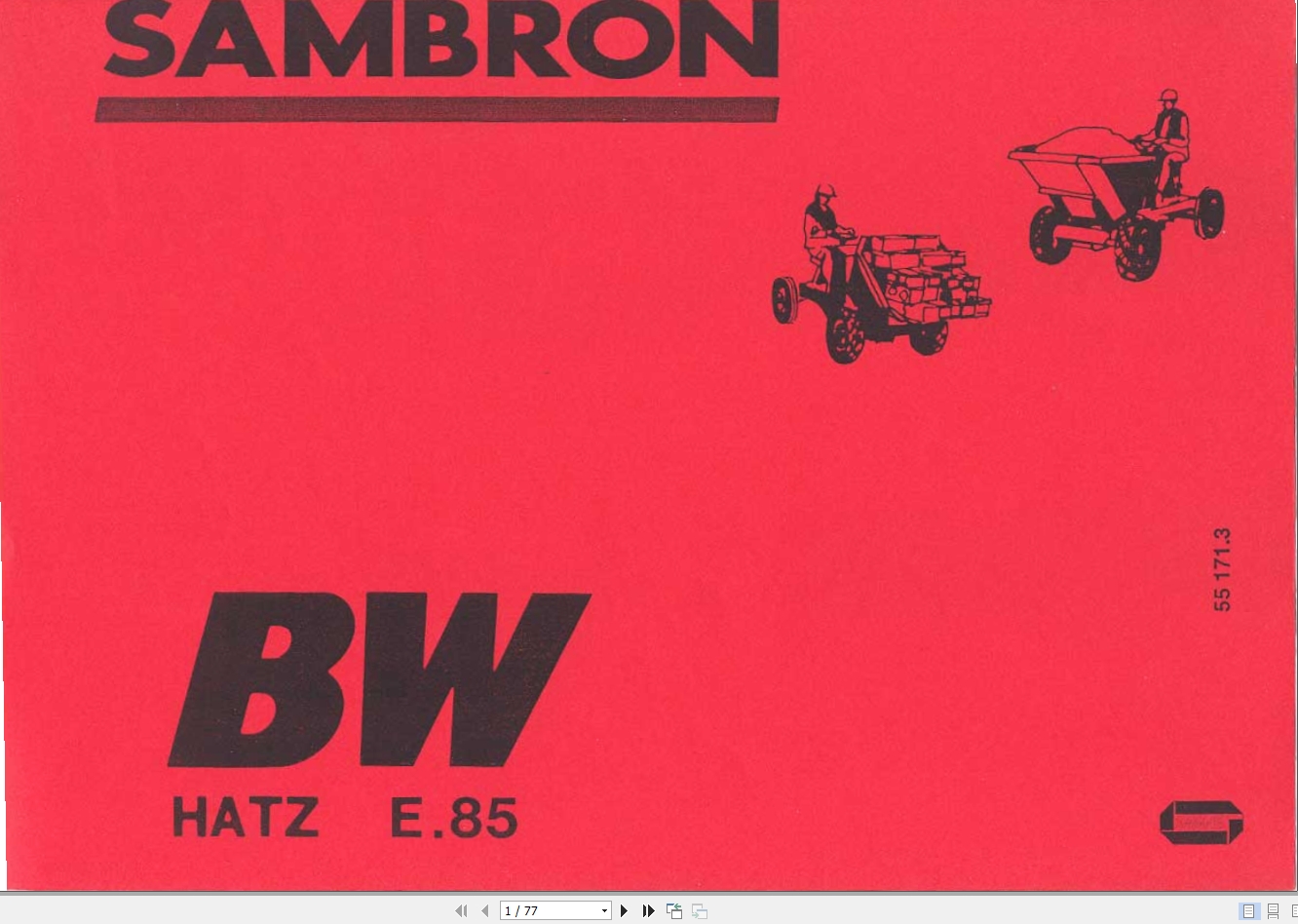 Bobcat Sambron Dumper BW E85 Spare Parts Catalog 1