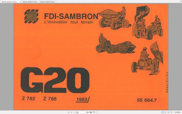 Bobcat Sambron Dumper G20 Spare Parts Catalog 1
