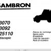Bobcat Sambron Multiscopics TeleHandler T3070 3092 25110 Spare Parts Catalog664029 1