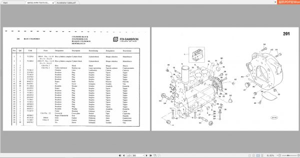 Bobcat Sambron Multiscopics TeleHandler T3070 3092 25110 Spare Parts Catalog664029 3