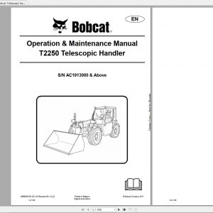 Bobcat Telescopic Handler T2250 Operation Maintenance Manuals 1