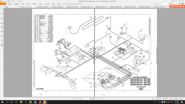 Bobcat Telescopic Handler T2556 T2566 Hydraulic Electrical Schematic 1