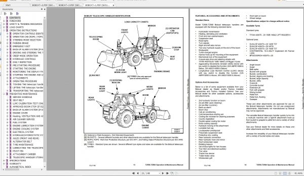 Bobcat Telescopic Handler T2556 T2566 Operation Maintenance Manuals 3