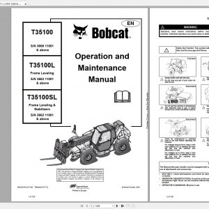 Bobcat Telescopic Handler T35100SL Operation Maintenance Manuals 1