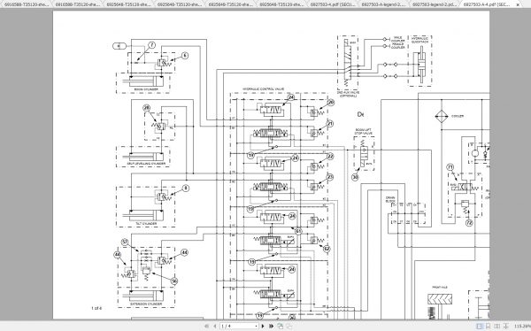 Bobcat Telescopic Handler T35120 Hydraulic Electrical Schematic 1