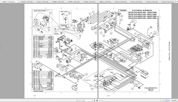 Bobcat Telescopic Handler T40140 T40170 Hydraulic Electrical Schematic 1