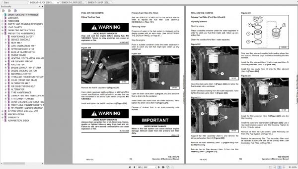 Bobcat Telescopic Handler T41140SLP T40180SLP Operation Maintenance Manuals 3