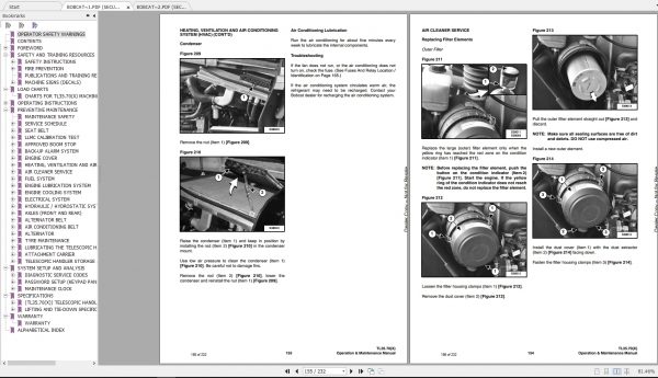 Bobcat Telescopic Handler TL3570HFX Operation Maintenance Manuals 4