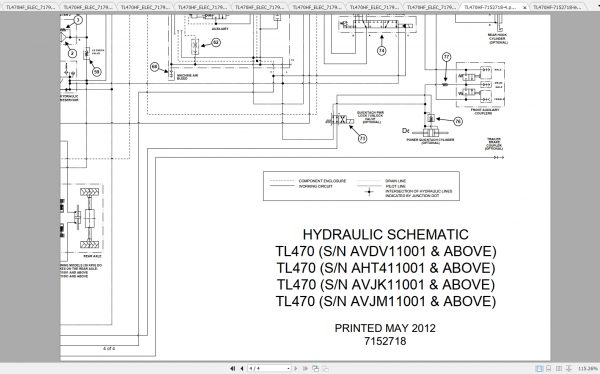 Bobcat Telescopic Handler TL470HF Hydraulic Electrical Schematic 1