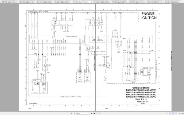 Bobcat Telescopic Handler TL470HF Hydraulic Electrical Schematic 2
