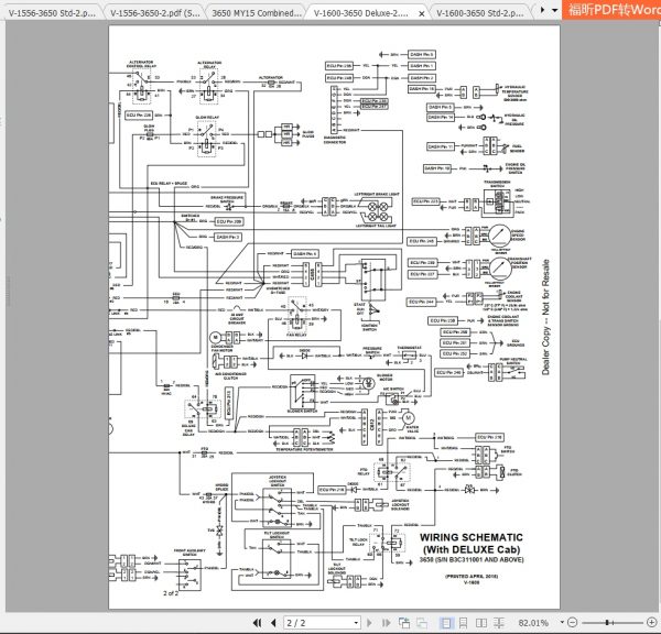 Bobcat Utility Vehicle 3650 Hydraulic Electrical Schematic 1