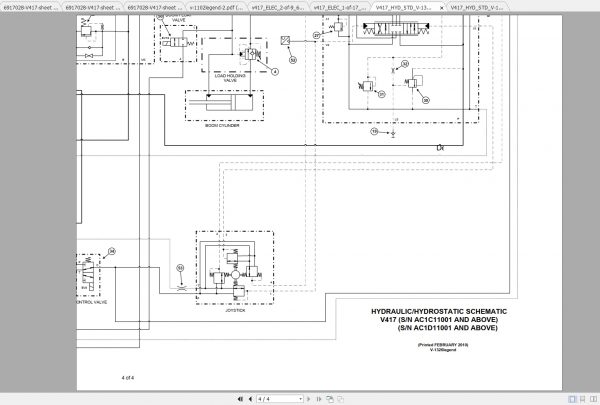 Bobcat VersaHANDLER TTC V417 Hydraulic Electrical Schematic 1