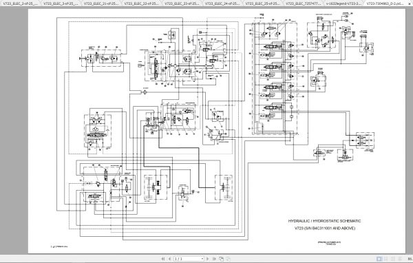 Bobcat VersaHANDLER TTC V723 Hydraulic Electrical Schematic 1
