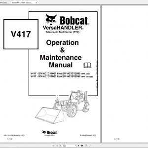 Bobcat VersaHandler TTC V417 Operation Maintenance Manuals 1