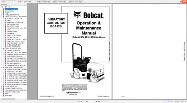 Bobcat Vibratory Compactors Operation Maintenance Manuals 4aeV1n