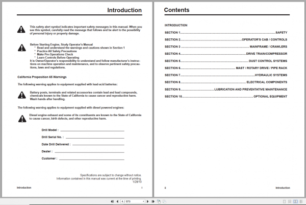 Bucyrus SKS Rotary Blasthole Drill Service ManualEN 2