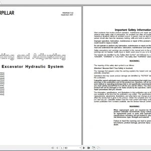 CAT 320C Excavator Hydraulic Testing and Adjusting 1