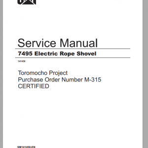 CAT 7495 Electric Rope Shovel Service ManualEN 1