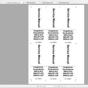 Case Backhoe Loader 580LE SLE 580SLE LPS 590SLE LSP Service ManualES 1 1