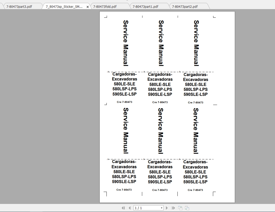 Case Backhoe Loader 580LE SLE 580SLE LPS 590SLE LSP Service ManualES 1 1