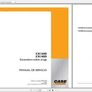 Case Crawler Excavator CX160D CX180D Service ManualES 1