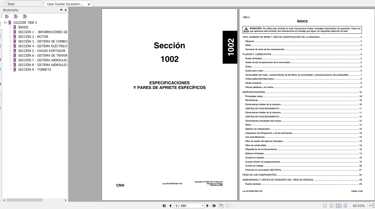 Case Crawler Excavator CX225SR Service Manual484184365AES 2