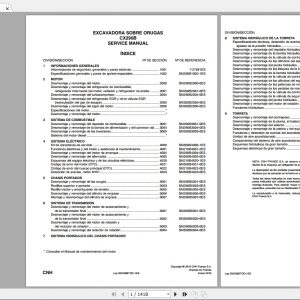 Case Crawler Excavator CX290B Service ManualES 1