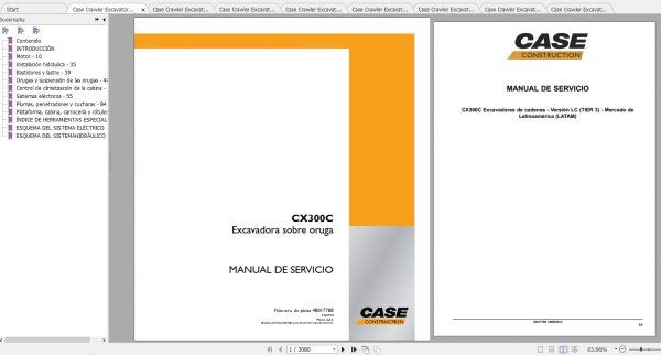 Case Crawler Excavator CX300C Service ManualES 2