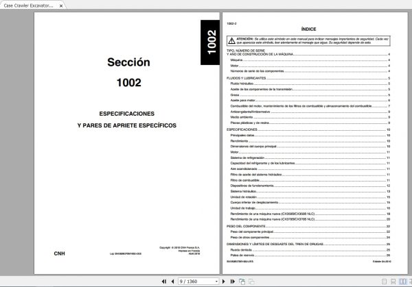 Case Crawler Excavator CX350B CX370B Service Manual84124933CES 2