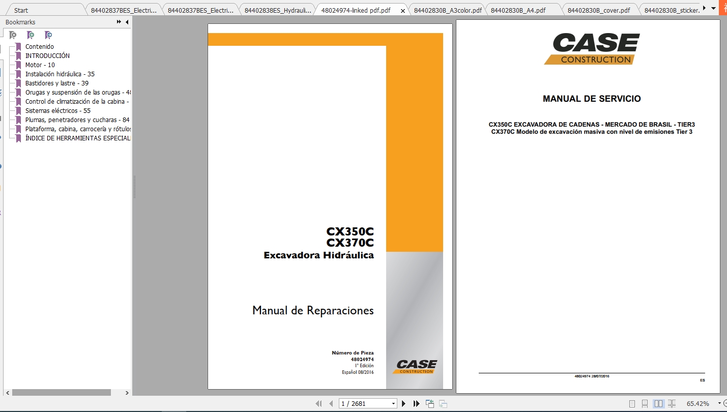 Case Crawler Excavator CX350CCX370C Service ManualES 1