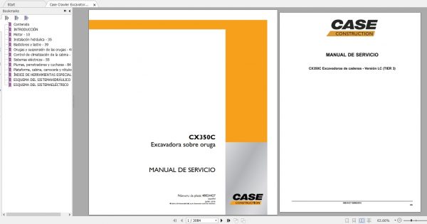 Case Crawler Excavator CX350C Service Manual48024427ES 1