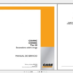 Case Crawler Excavator CX490C CX500C Service Manual48044250ES 1