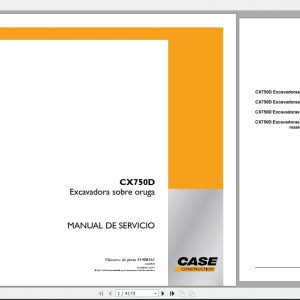 Case Crawler Excavator CX750D Service Manual51408161ES 1
