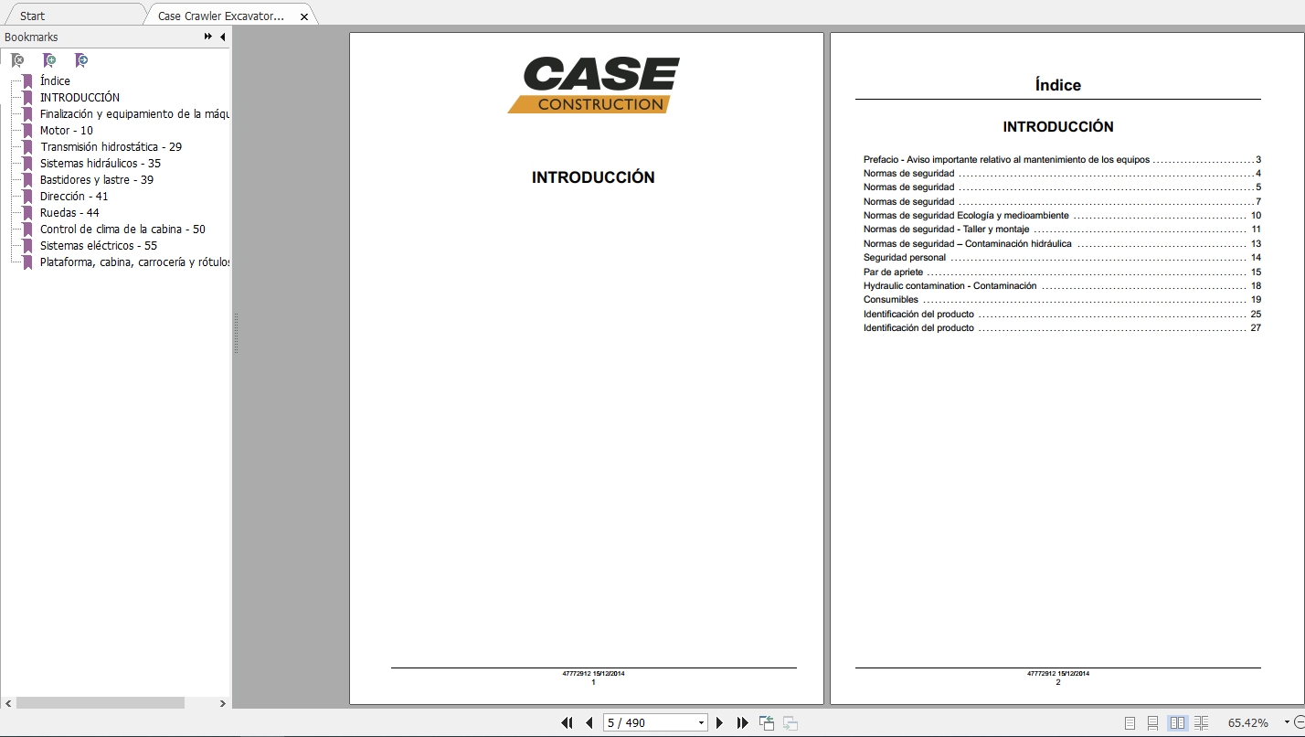 Case Crawler Excavator DV209C DV210C Service Manual47772912ES 2