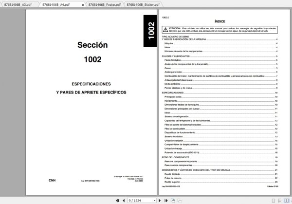 Case Excavator CX160B CX180B Service Manual87681406BES 2