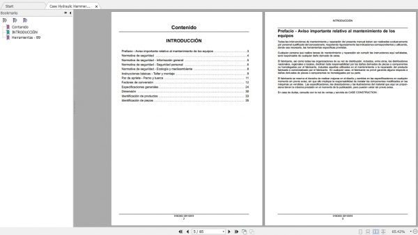 Case Hydraulic Hammer CB 18S27S37S Service ManualES 2