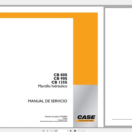 Case Hydraulic Hammer CB 240S,290S,370S Service Manual_ES