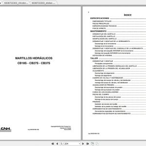 Case Hydraulic Hammer Cb Series Service Manuales 2