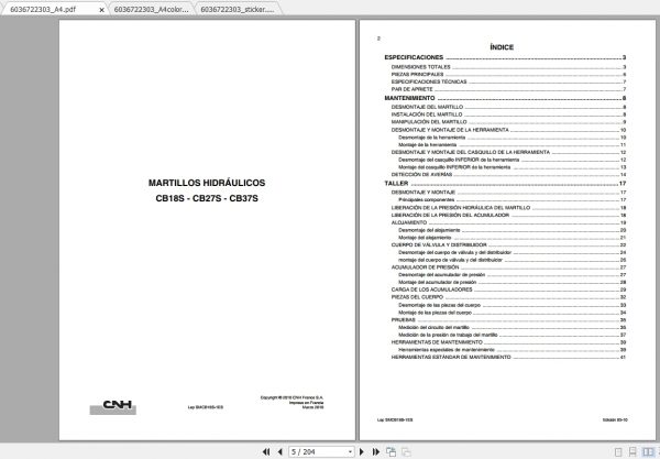 Case Hydraulic Hammer CB Series Service ManualES 2