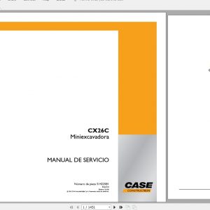 Case Mini Excavator CX26C Service Manual51422581ES 1