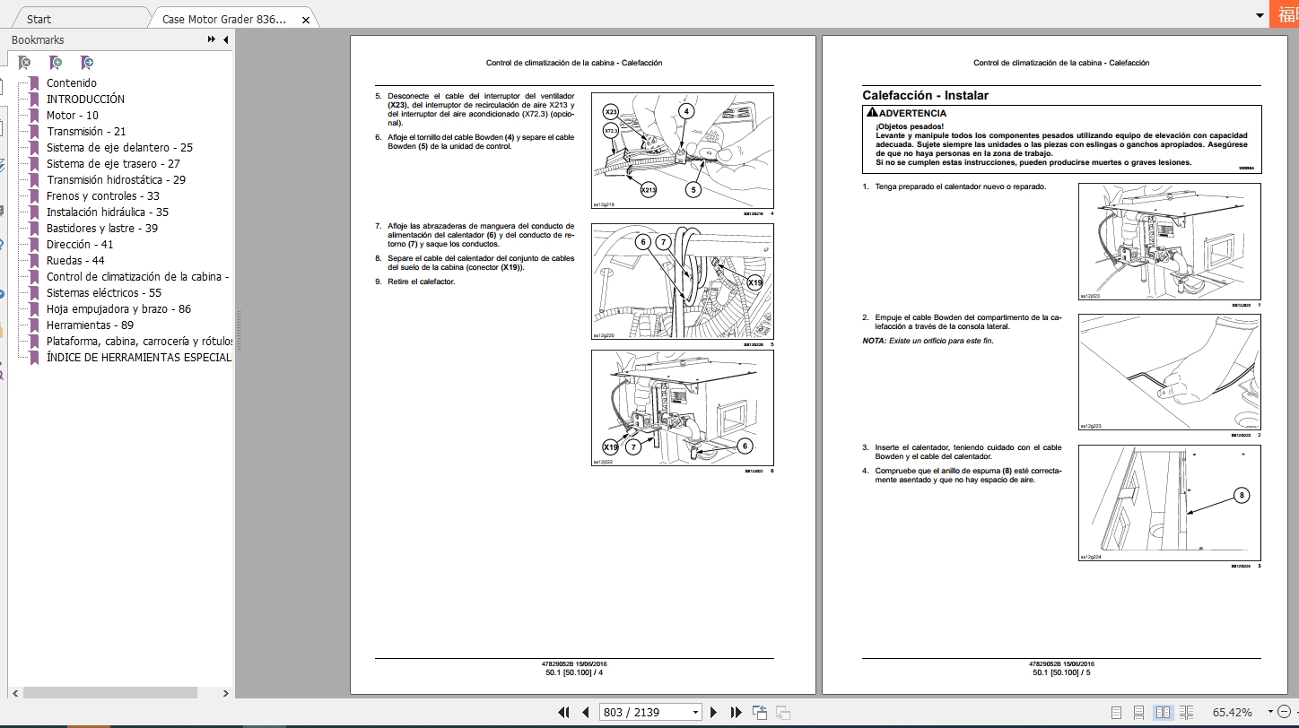 Case Motor Grader 836C(AWD), 856C(AWD) Service Manual_ES