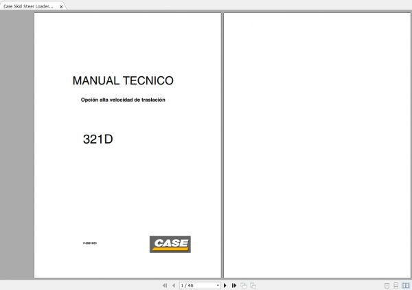 Case Skid Steer Loader 321D Technical ManualES 1