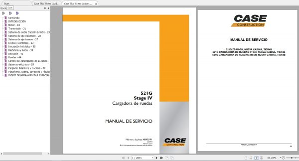 Case Skid Steer Loader 521G Service ManualES 1