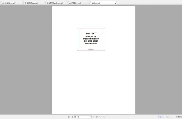 Case Skid Steer Loader 60XT 70XT Maintenance ManualES 1